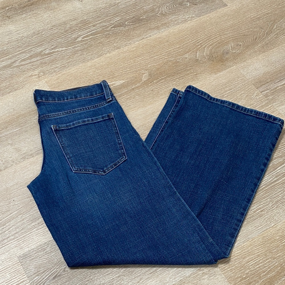 Banana Republic dark wash wide leg jeans